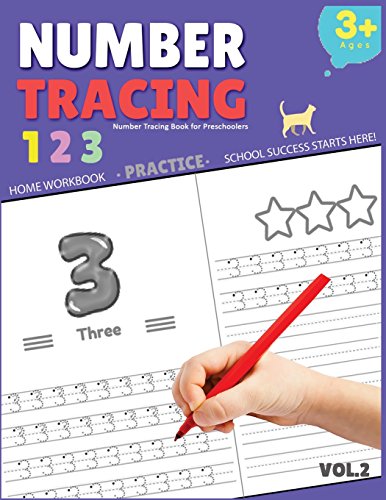 Number Tracing Book for Preschoolers: Number Tracing Book for Preschoolers. Number tracing books for kids ages 3-5. Number tracing workbook. Number