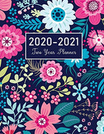 2020-2021 Two Year Planner: Flower Watecolor Cover | 2 Year Calendar 2020-2021 Monthly | 24 Months Agenda Planner with Holiday | Personal Appointmen